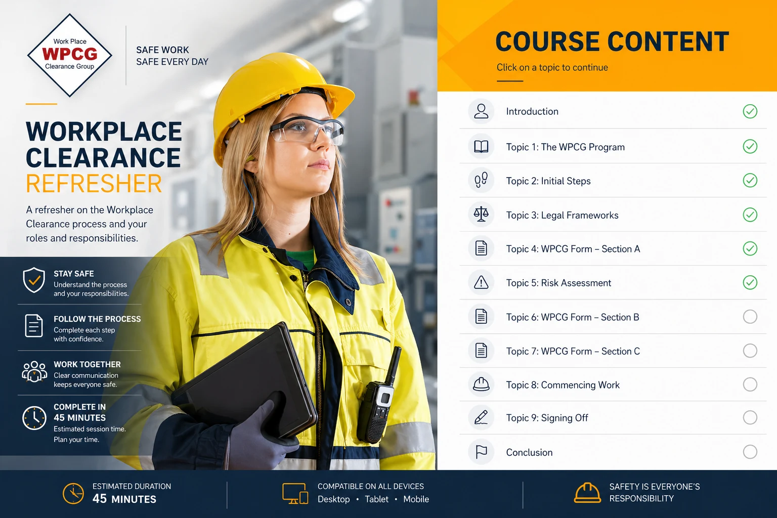 WorkSafe Training Experience